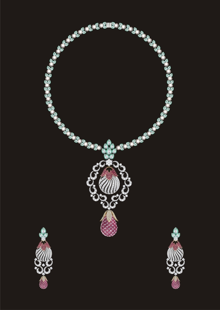 Blush And Bloom Necklace With Pink - Color: Multicolor
