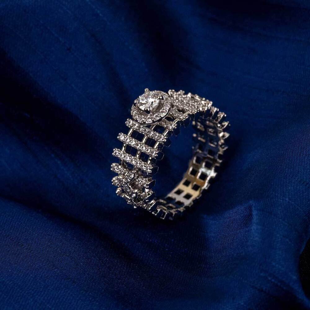 Customized Diamond Ring - Color: White