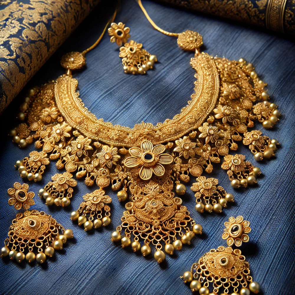 Designer Golden Necklace - Gender: Women'S