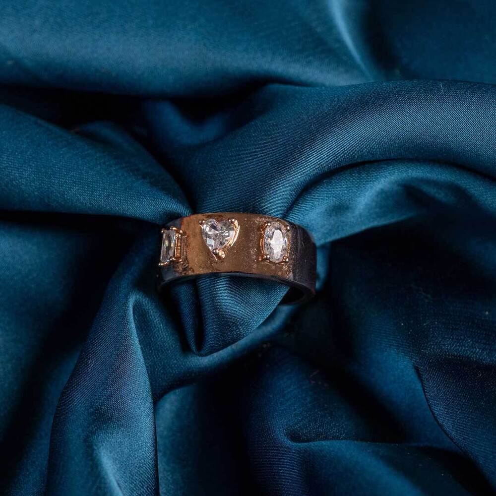 Gold Diamond Ring - Color: Golden
