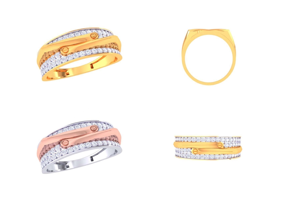 Mens Gold Ring - Color: Golden