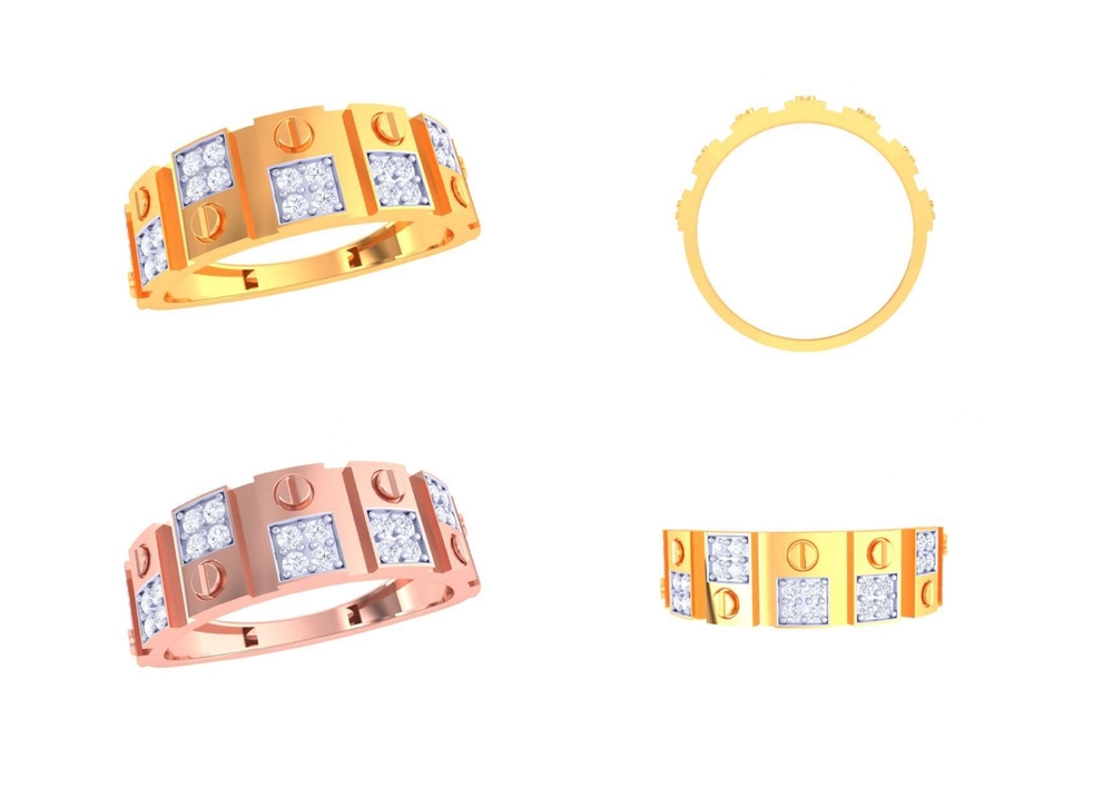 14K Mens Gold Ring - Color: Golden