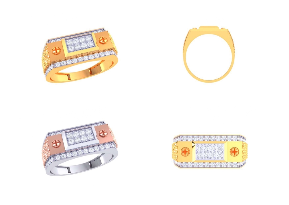 14k Mens Gold Ring - Color: Golden