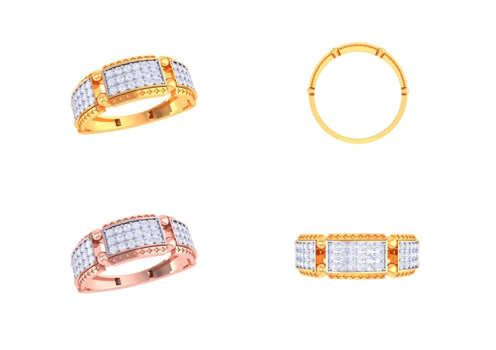 Elegant Design Mens Gold Ring - Rose Gold Material, Custom Size, Golden Color | Designed For Weddings, Anniversaries, And Everyday Elegance