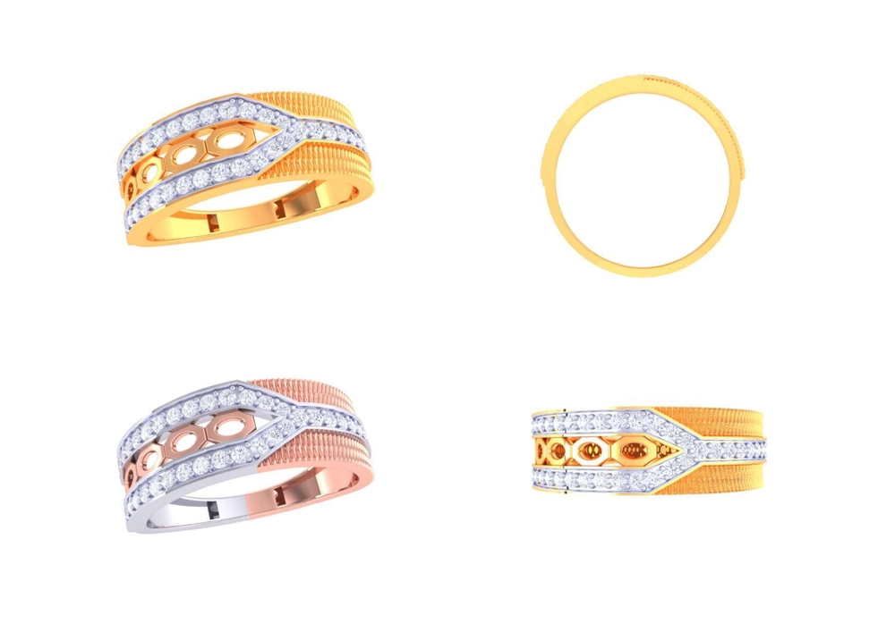 Mens Gold Ring - Color: Golden