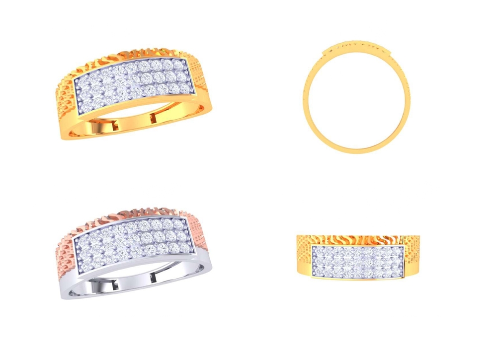 Customized Mens Gold Ring - Color: Golden