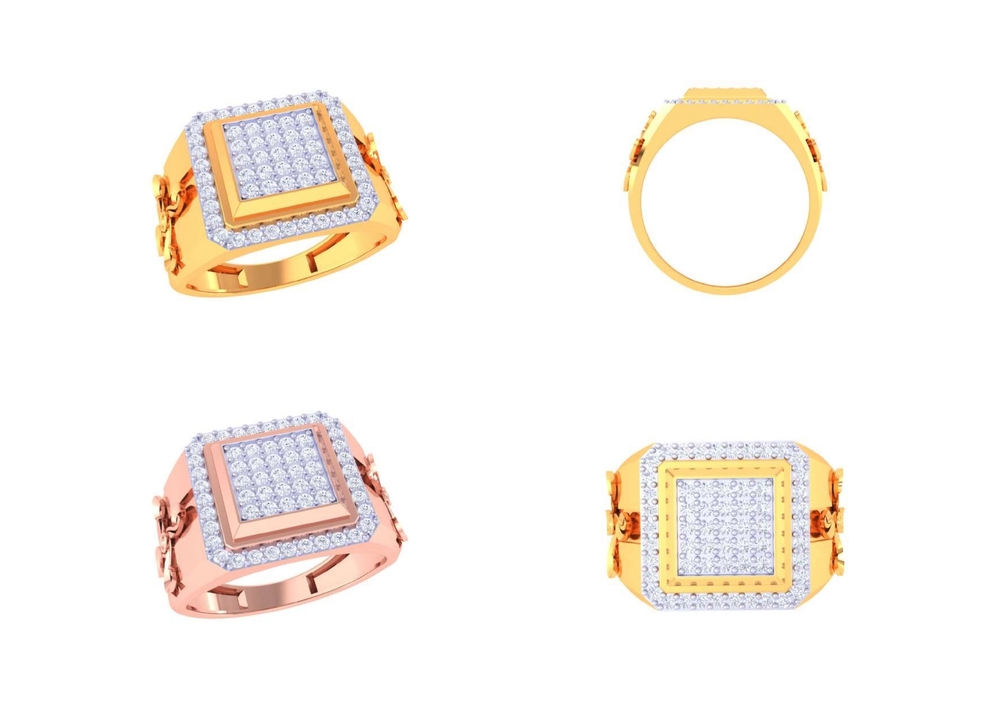 18K Customized Gold Ring - Color: Golden