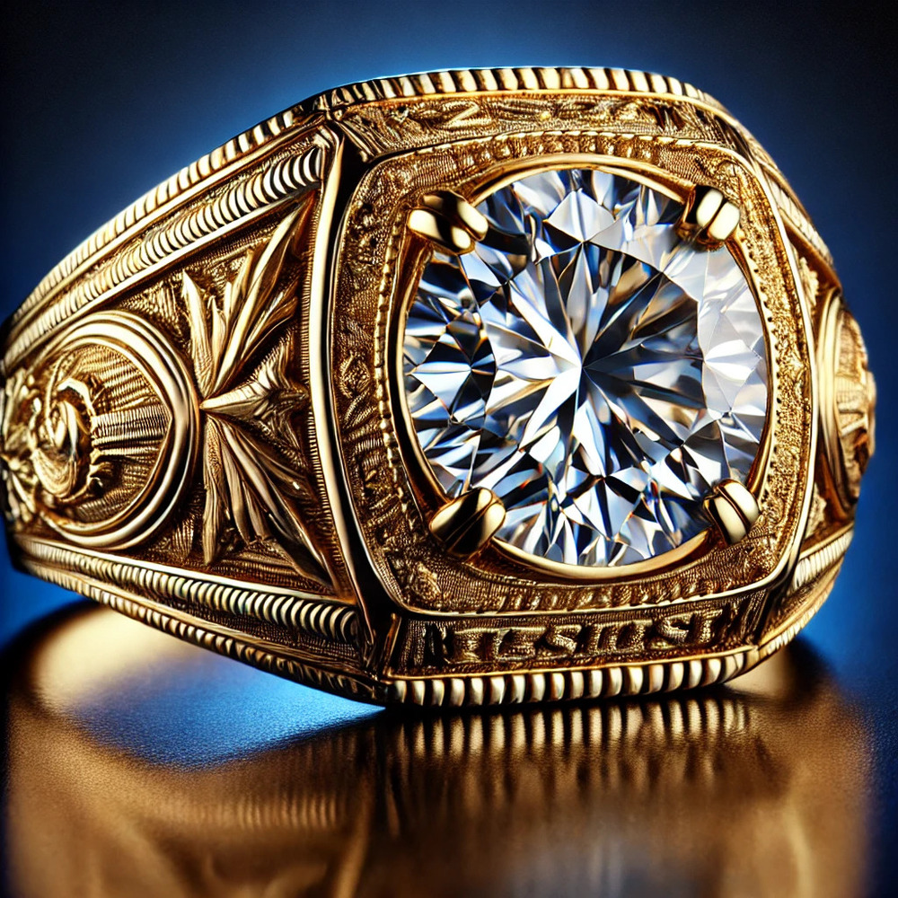 Mens Antique Ring - Color: Golden