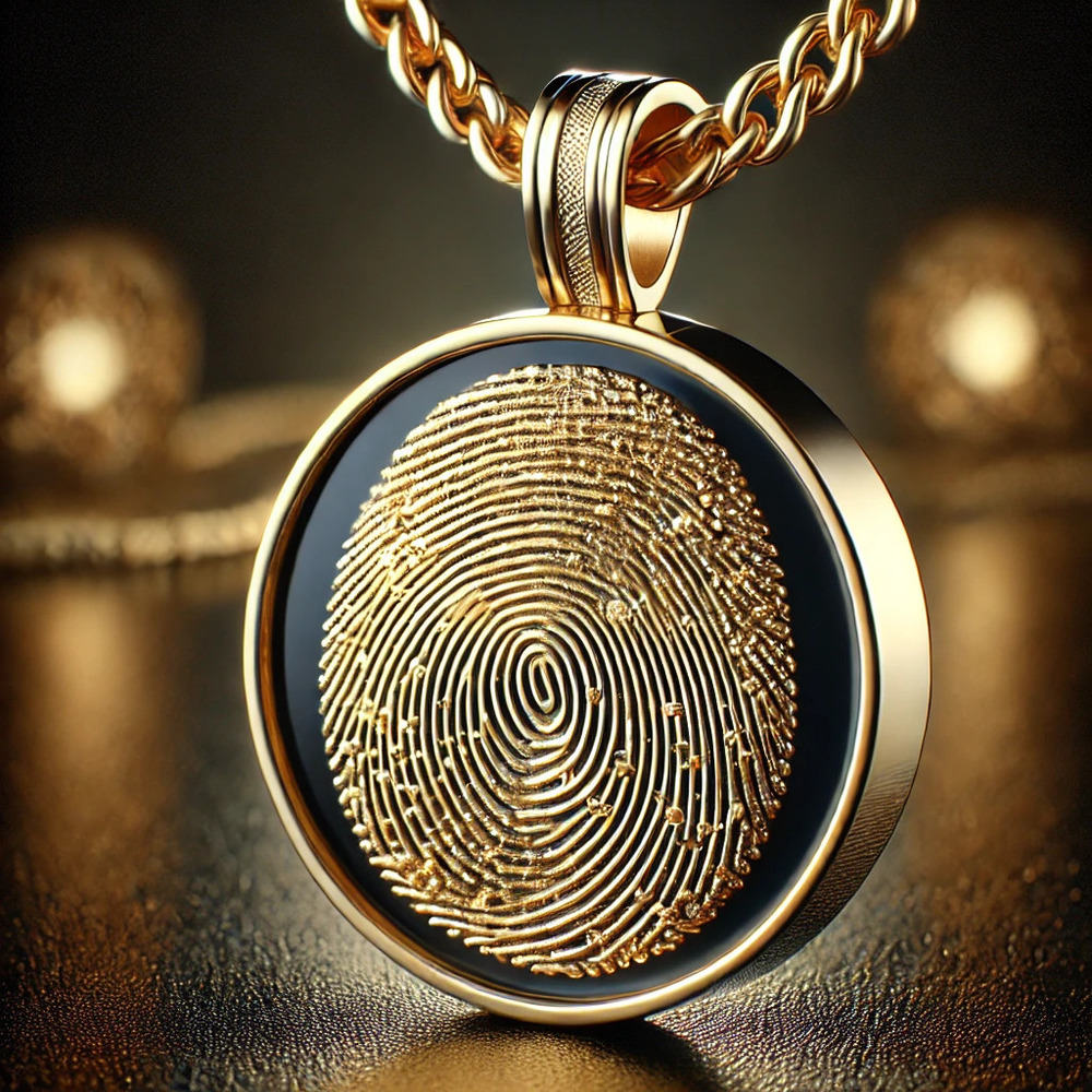 18KT Engraving Gold Pendant