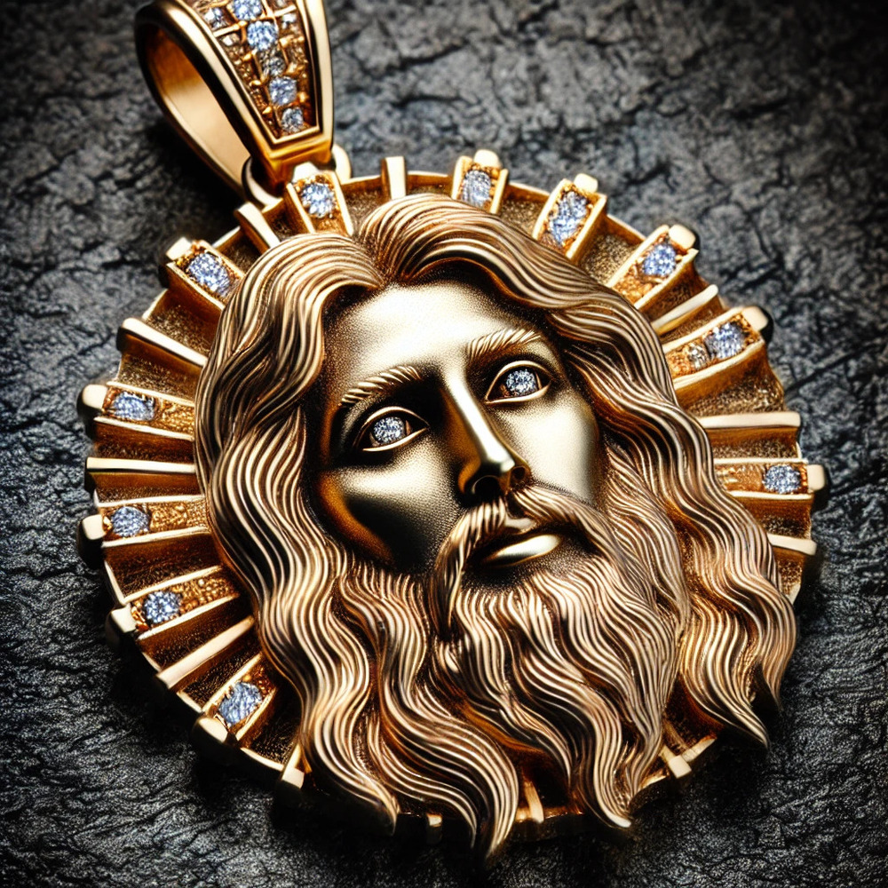 Jesus Christ Gold Pendant - Color: Golden