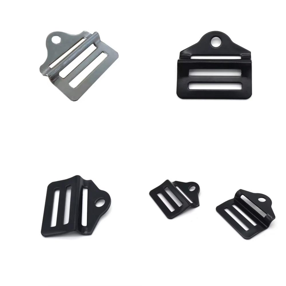Zinc Alloy Black Trapezoidal Buckle Three-Slider Webbing Adjuster Metal Adjustable Sliding Buckle Hardware Suitable for Backpack Shoulder Straps