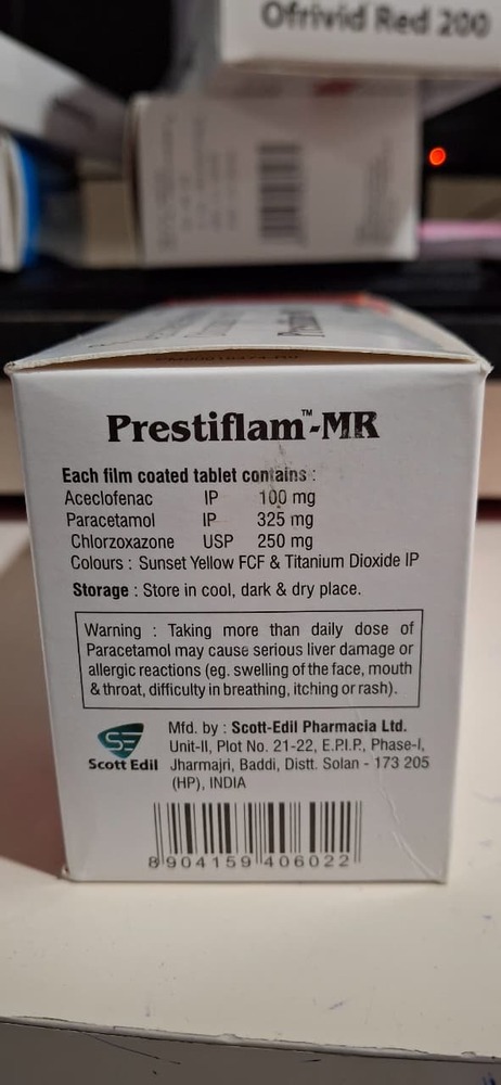 ACECLOFENAC + PARACETAMOL + CHLORZOXAZONE TABLET