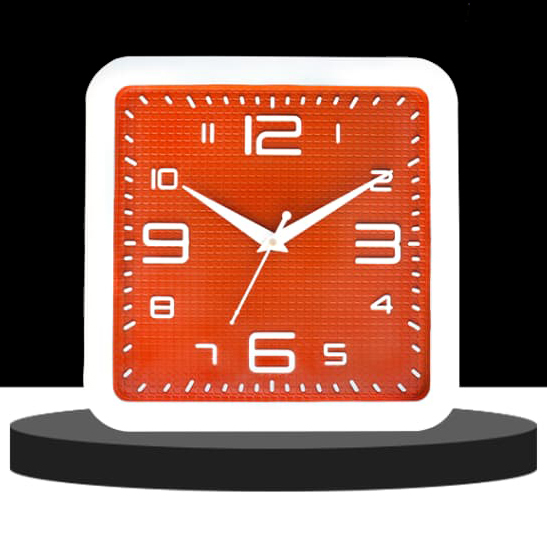 10X10 Inch Plastic Alarm Table Clock - Color: Different Available