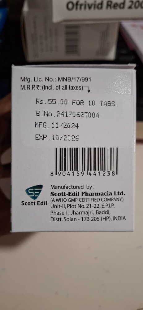 Mefenamic Acid + Paracetamol Tablet - Drug Type: General Medicines