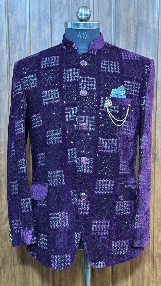 Purple Color Indo Western - Feature: Breathable