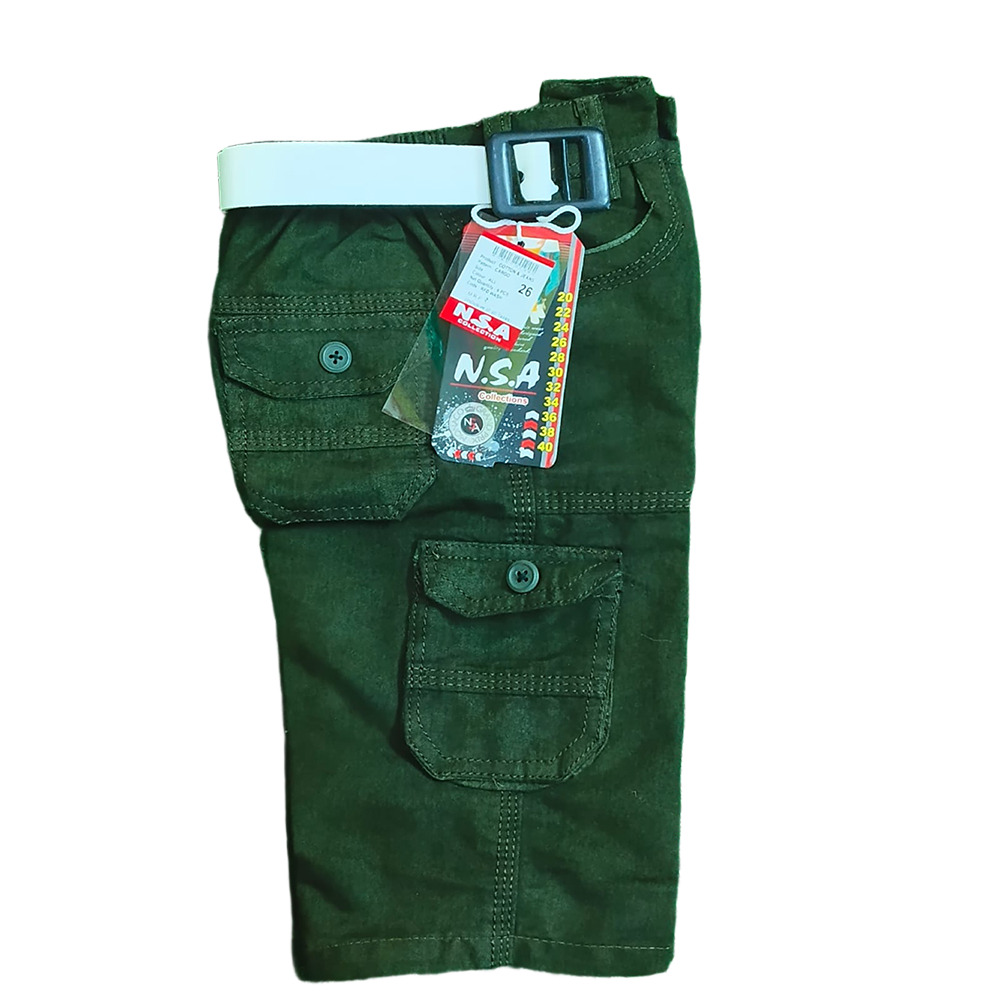 Kids Stylish Capri Jeans - Color: Green