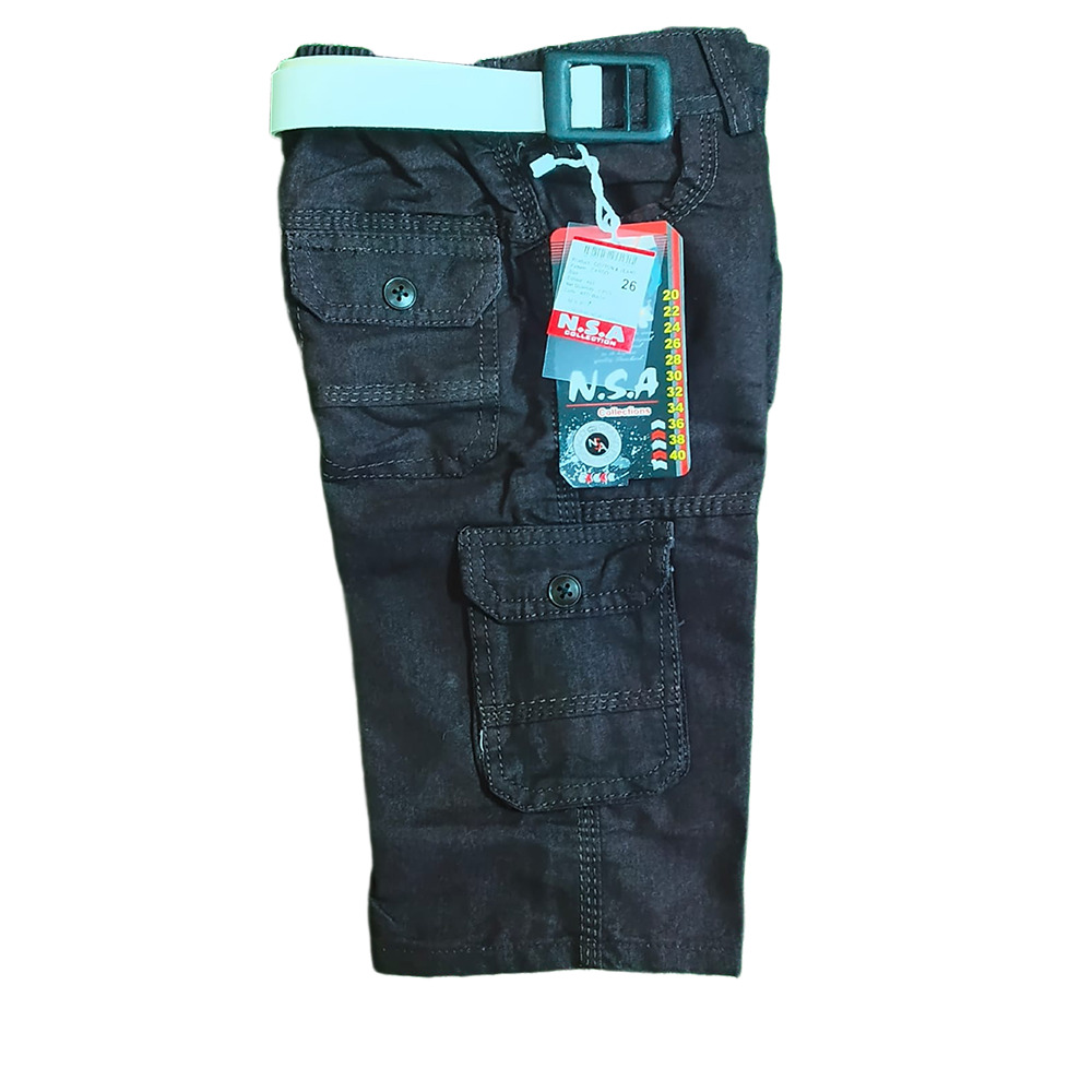Kids Fancy Capri Jeans - Color: Black