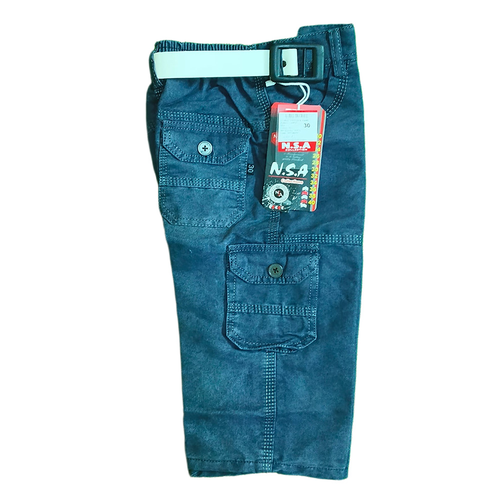 Kids Fancy Capri Jeans - Color: Black