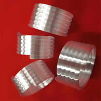 Milky Spiral Coil Quartz Tube - Color: Transparent