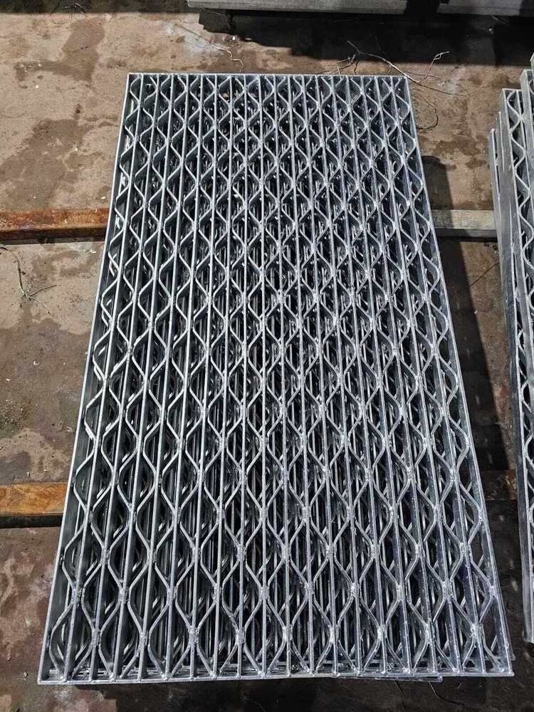 Industrial Mild Steel Grating - Color: Silver
