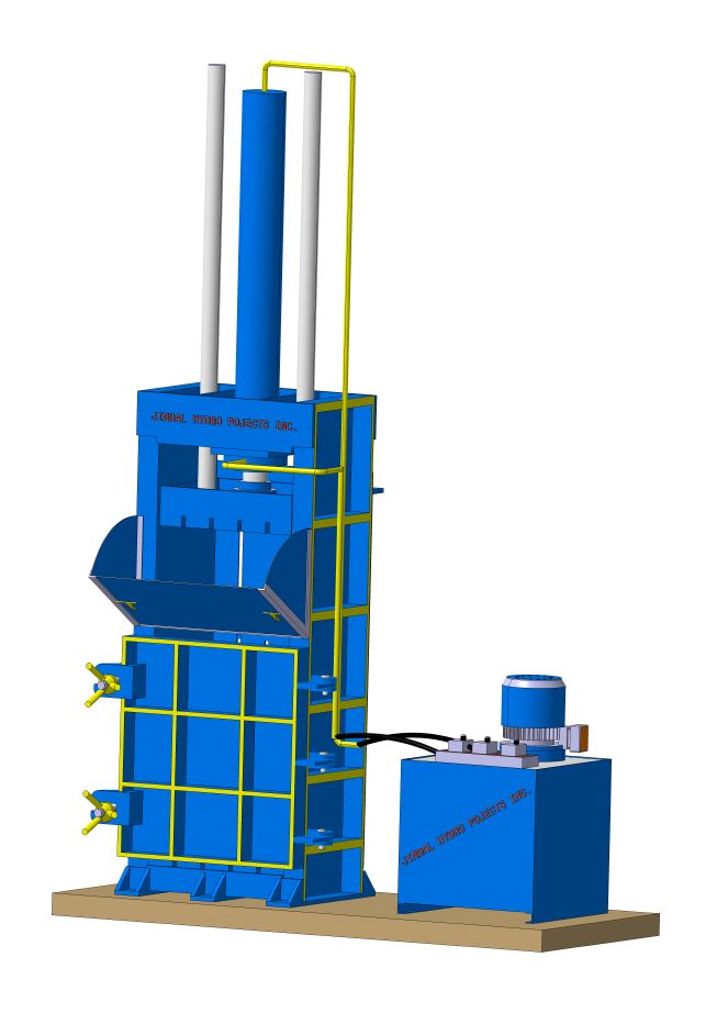 Single Box Double Door Hydraulic Baling Press Machine - Color: As Per Costumer