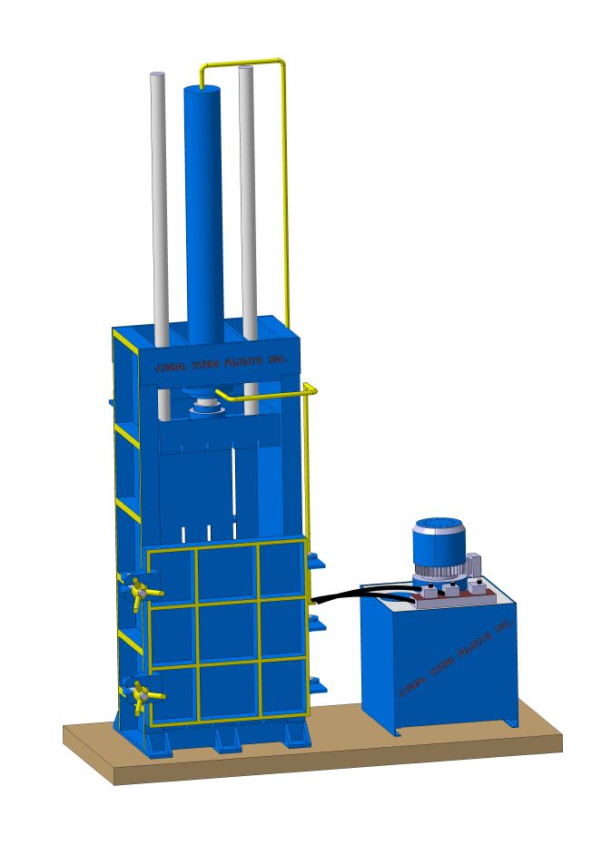 Single Box Double Door Hydraulic Baling Press Machine - Color: As Per Costumer