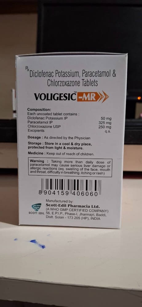 DICLOFENAC POTASSIUM + PARACETAMOL + CHLORZOXAZONE TABLET