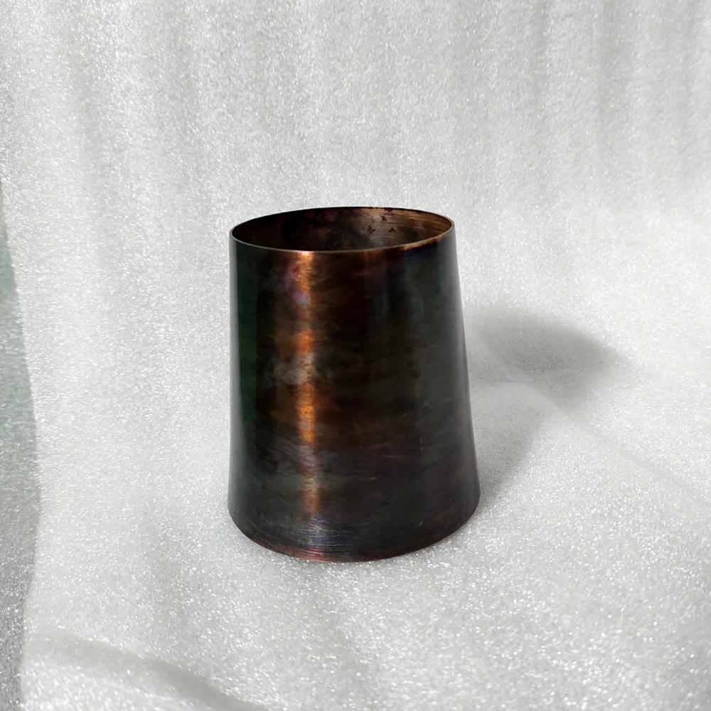 Hammered Copper Candle Jar - Premium Decorative Metal Jar for Candles