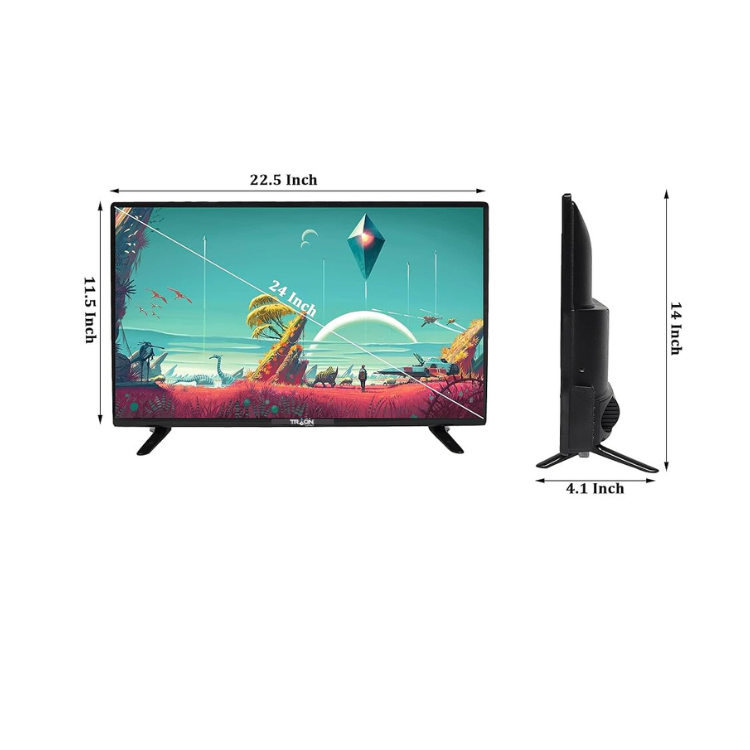 24 Inch Android Smart Led Tv - 1366x768 Resolution, 512mb Ram, 4gb Rom, Black Color, 2 Hdmi, 2 Usb Ports, Smart Home Companion