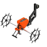 Pro Seeder Single Row With Tractor Attachment - Color: Red & Black