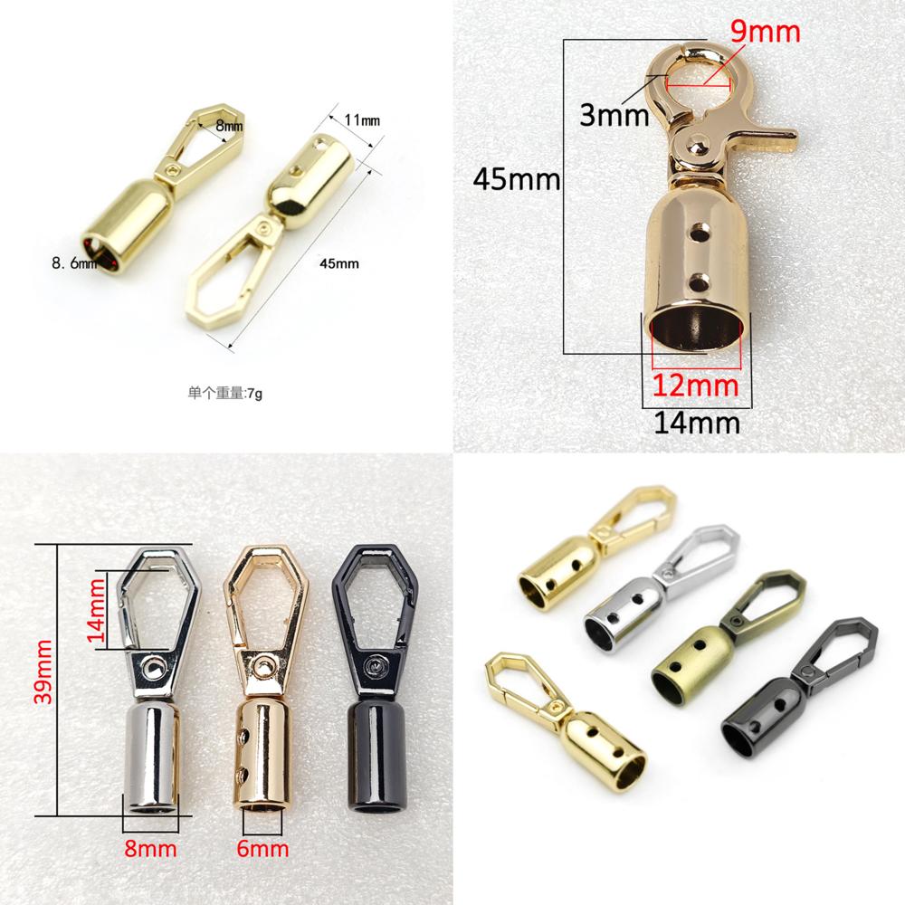 Zinc Alloy Swivel Snap Hook Clasp Buckle With Screw Connector Tassel End Cap - Hardness: Yes