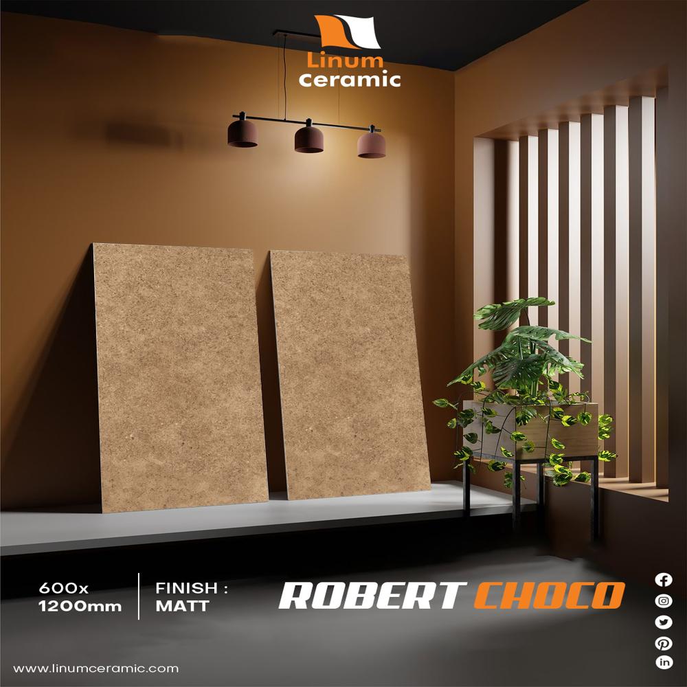 600x1200 Mm Expose Choco Matt Finish Tile - Feature: Heat Insulation