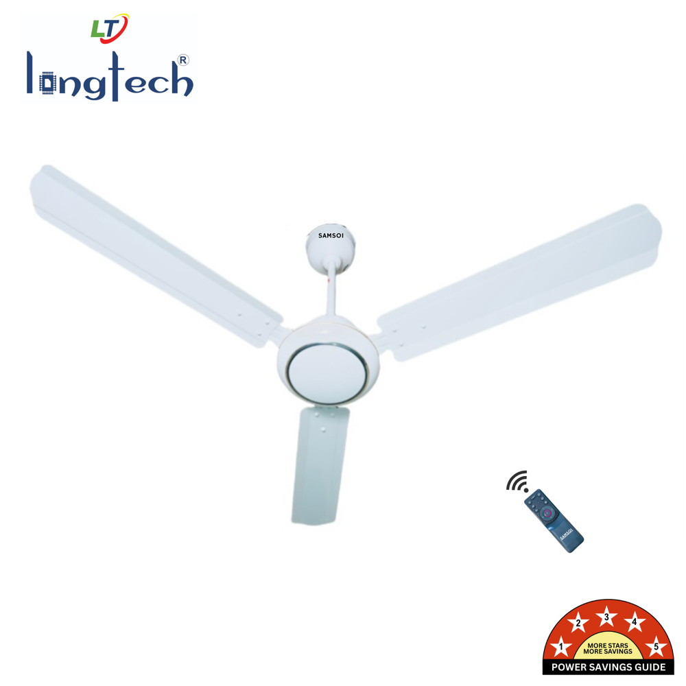 28W LONGTECH FISSION WHITE BLDC CEILING FAN WITH REMOTE
