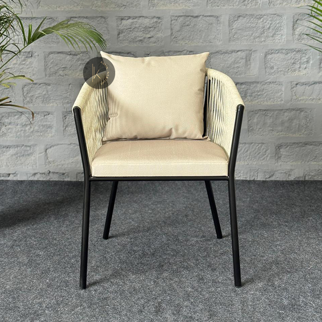Restaurant iron rope chair 
