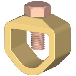 Earth Rod To Tape Clamp - Color: Golden