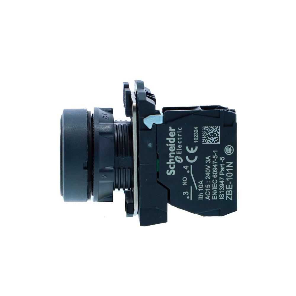 Xb5aa21n- Push Button, Harmony Xb5n Xb7n, Plastic, Flush, Black, 22mm, Spring Return, Unmarked, 1 No - Current Rating: 10 A Conforming To Iec 60947-5-1