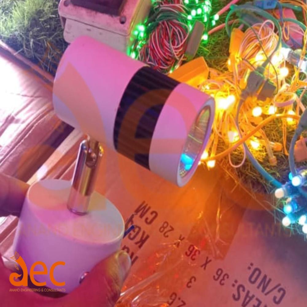 Spot Light - Durable Plastic, Standard Size, Vibrant White Color | 50 Mhz Frequency, 220-440 Volt Power Range, 1-year Warranty