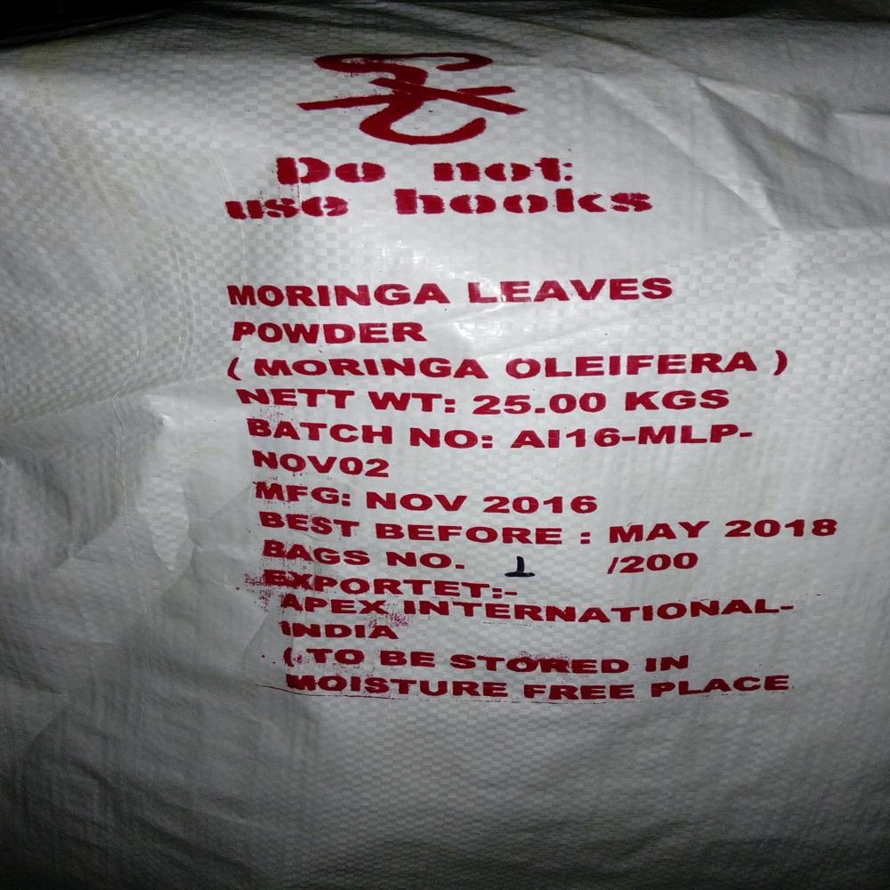 Moringa Leaves Powder - Admixture (%): Less Than 1 %