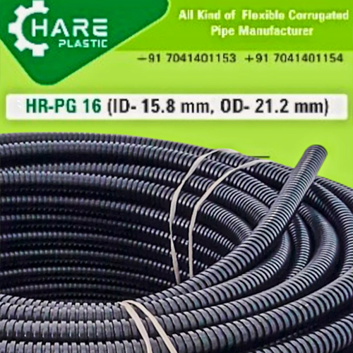 Pg 16 Hdpe Flexible Corrugated Conduit Pipe - Color: White
