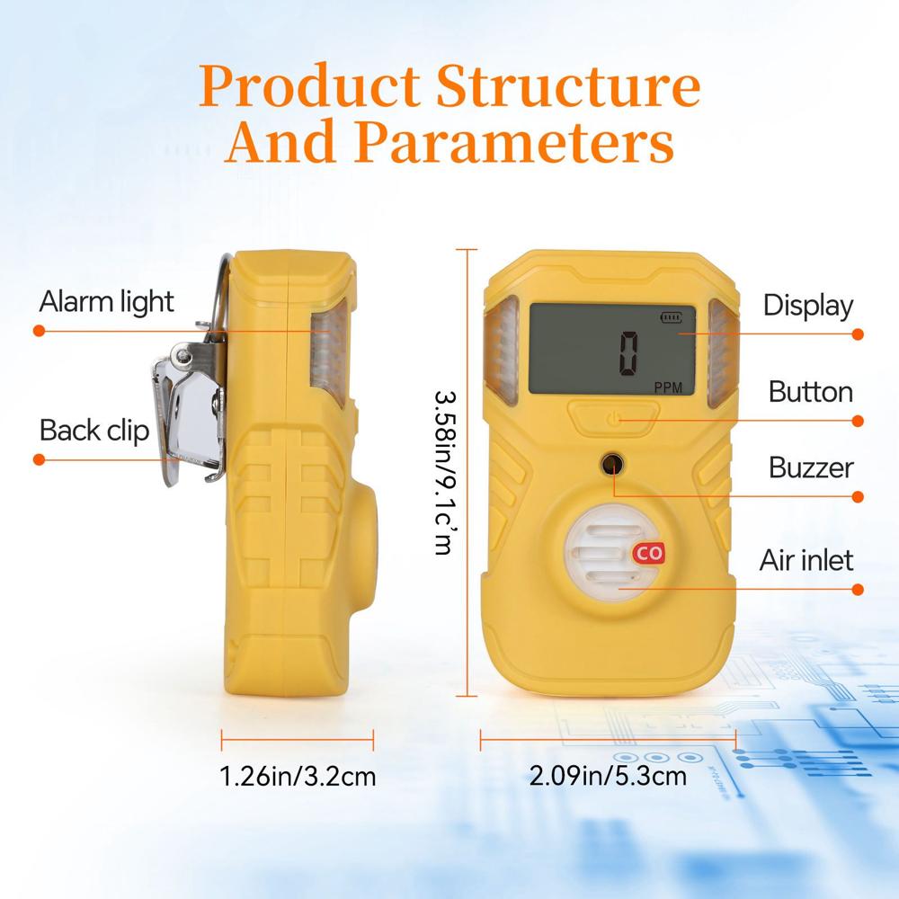 Portable Gas Detector - Accuracy: 5 %