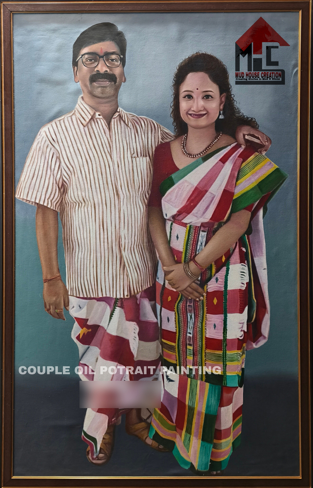 Couple Oil Potrait Painting