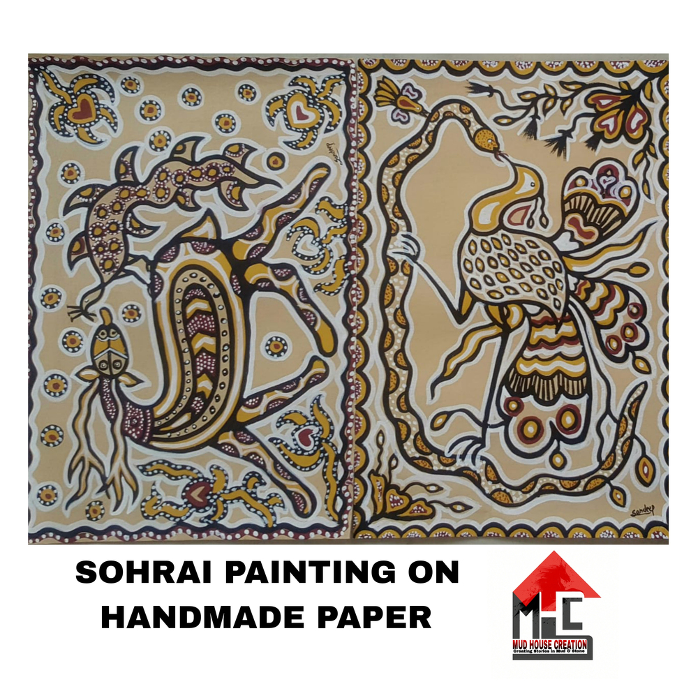 Sohrai Painting On Handmade Paper