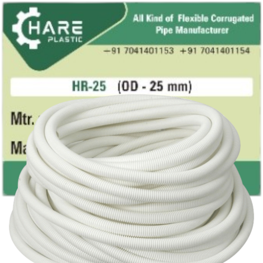 25Mm Flexible Corrugated Conduit Pipe (Hdpe) - Application: Industrial