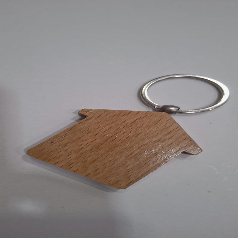 House Shape Keychain - Color: Brown
