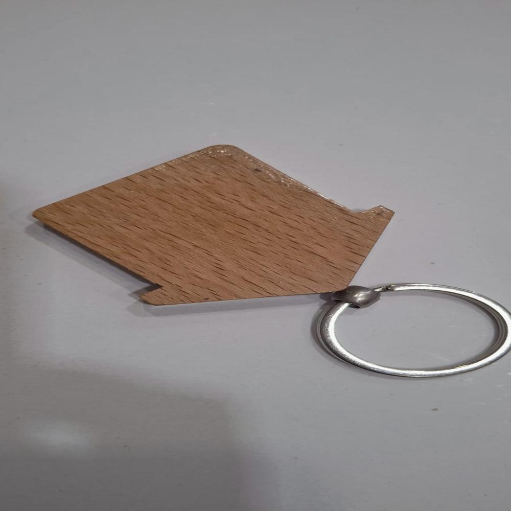 House Shape Keychain - Color: Brown