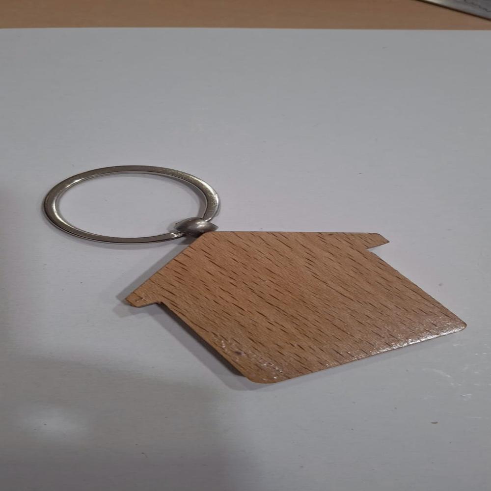 House Shape Keychain - Color: Brown
