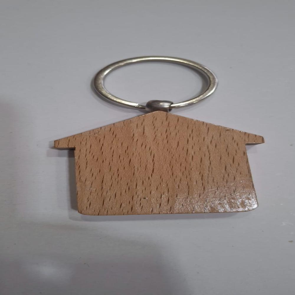 House Shape Keychain - Color: Brown
