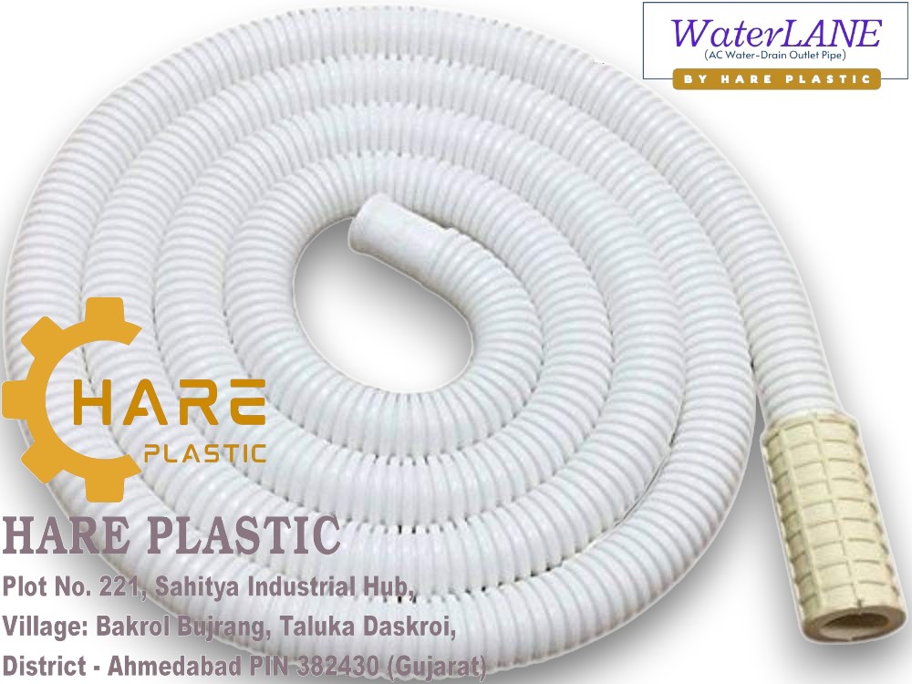 1.5 Meters Ac Drain Water Inlet Pipe (and) Multipurpose Hose Pipe - Color: White