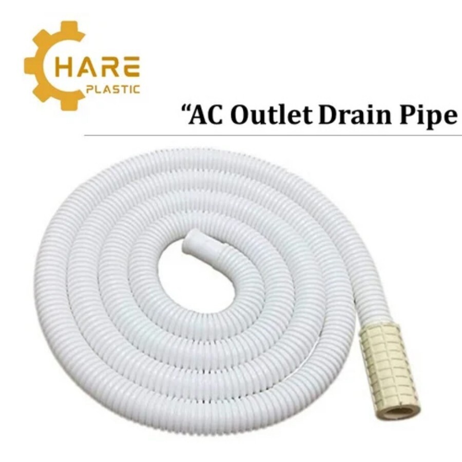 5.0 Meters Ac Drain Water Inlet Pipe (And) Multipurpose Hose Pipe - Color: White