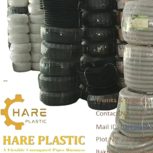 16Mm Flexible Corrugated Conduit Pipe (Hdpe) - Color: White